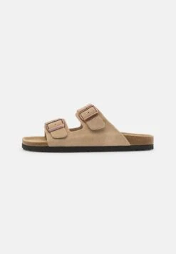 Pier One Leather Unisex - Pantoffels - Beige