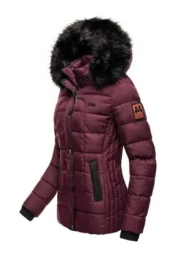 Marikoo Unique - Winterjas - Dark Red Melange -Dameskleding Winkel d572b3e63a9c47478abb468b036ff6b6